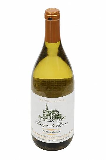 Вино Marquis de Blanc Vin Blanc Moelleux 750 мл 10,5% Маркиз де Блан 750