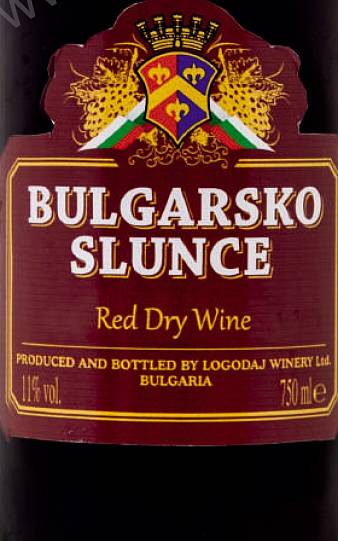 Вино Logodaj   Bulgarsko Slunce Логодаж  Булгарско Слунце  ст