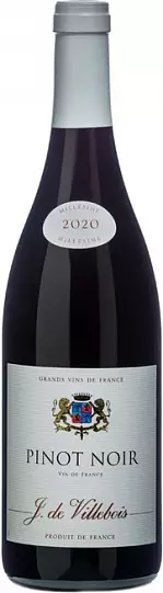 Вино J. de Villebois, Pinot Noir VdF, 2020  750 мл  13 %