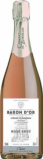 Игристое вино  Baron d'Or  Rose Brut  Cremant de Bordeaux AOC  750 мл 