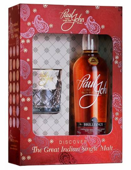 Виски  Paul John  Brilliance  Gift Pack with 1 Glass   700 мл