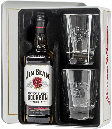 Виски  Jim Beam   700   мл + 2 glass