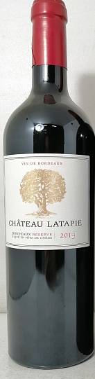 Вино Chateau Latapie Reserve Bordeaux AOC red dry  750 мл